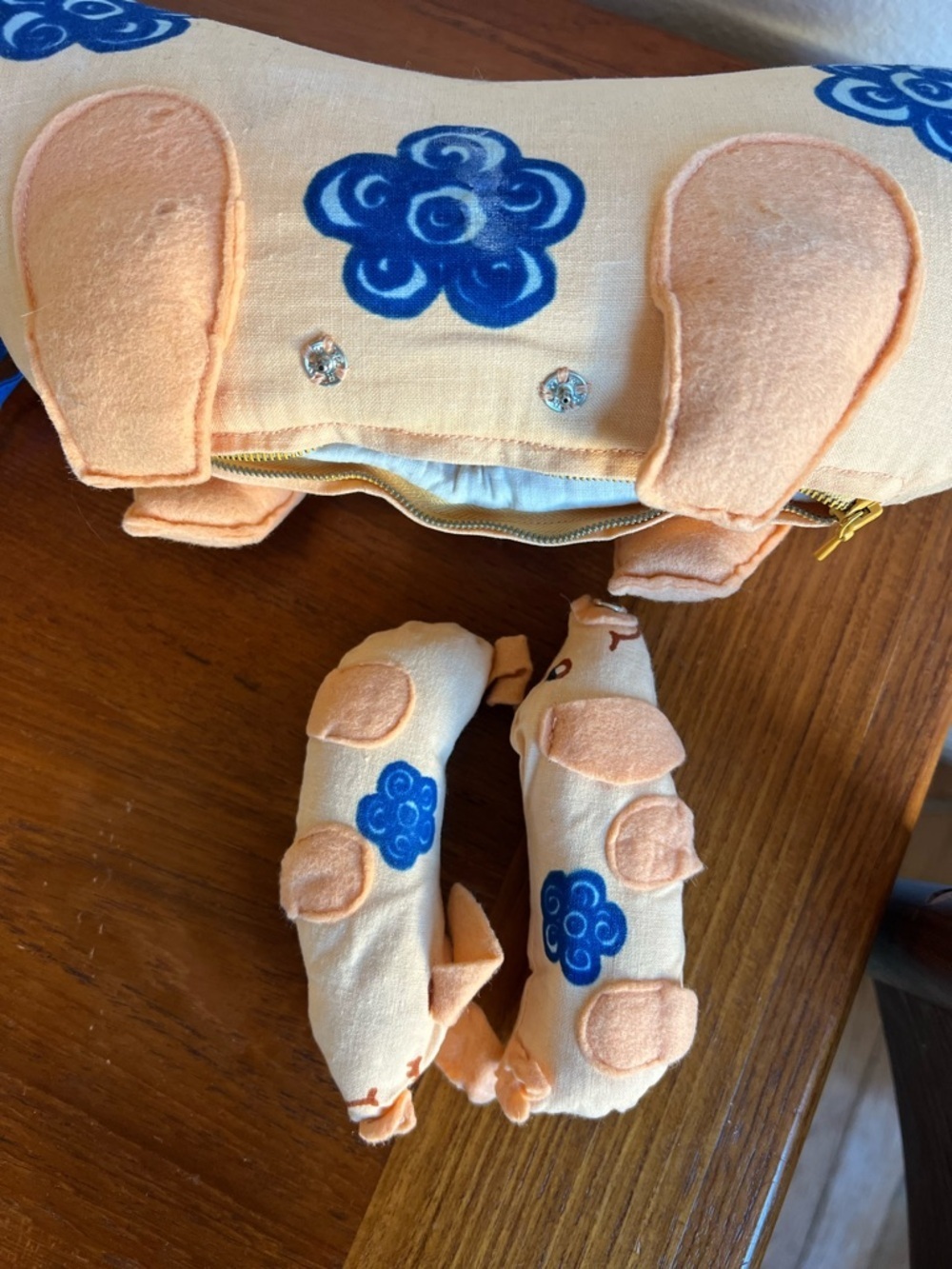 Vintage Mama Pig Plush with Baby Piglets Inside Zipper Belly Cottagecore Toy - Picture 7 of 11